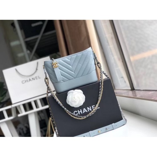 Chanel gabrielle bolso hobo pequeño A91810 azul claro