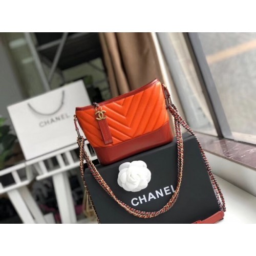 Chanel gabrielle bolso hobo pequeño A91810 naranja