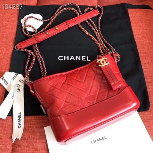 Chanel bolso hobo gabrielle pequeño A91810 rojo