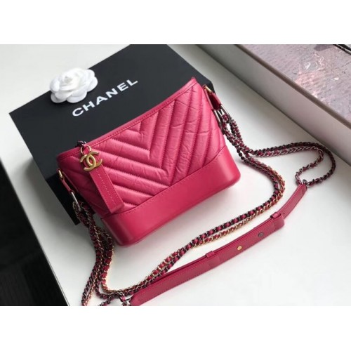 Chanel bolso hobo gabrielle pequeño A91810 rosa