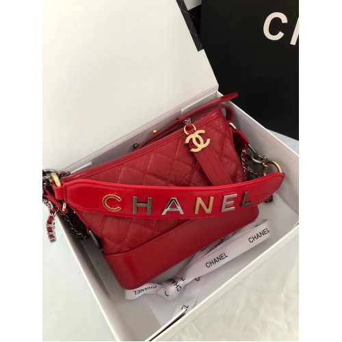 Chanel gabrielle bolso hobo pequeño AS0865 rojo