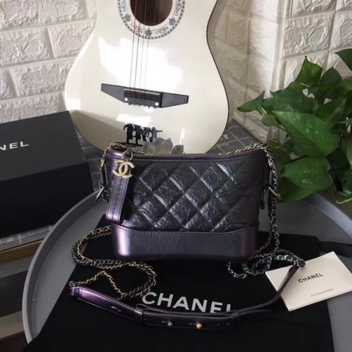 Bolso hobo pequeño Chanel gabrielle B91810 negro claro