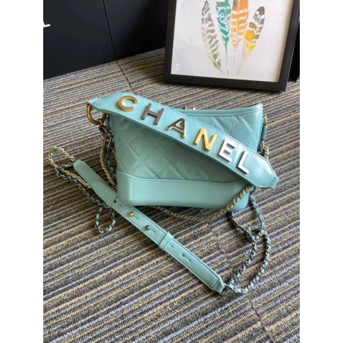 Chanel gabrielle bolso hobo pequeño S0865 azul cielo