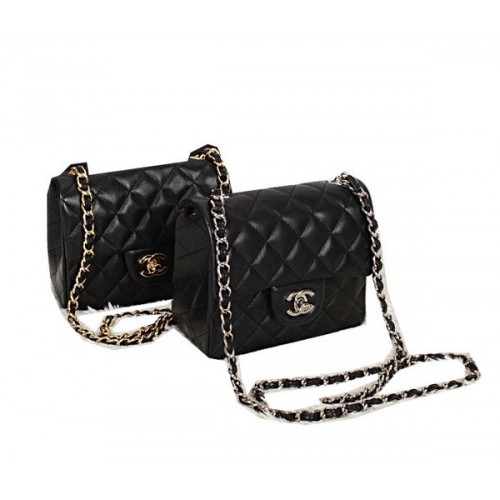 Chanel Mini Bolso Clásico con Solapa Original Cuero CHA1115 Negro
