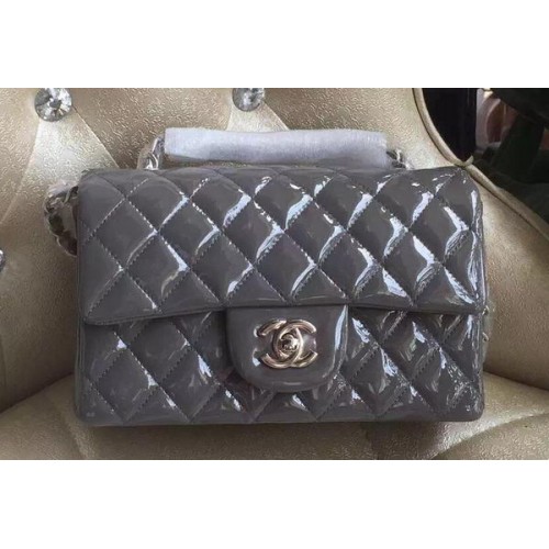 Chanel Mini Classic Flap Bag Original Patente A1116 Gris