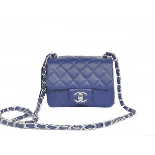 Chanel mini bolso clásico con solapa Royal Original Sheekskin CHA1115 Plata