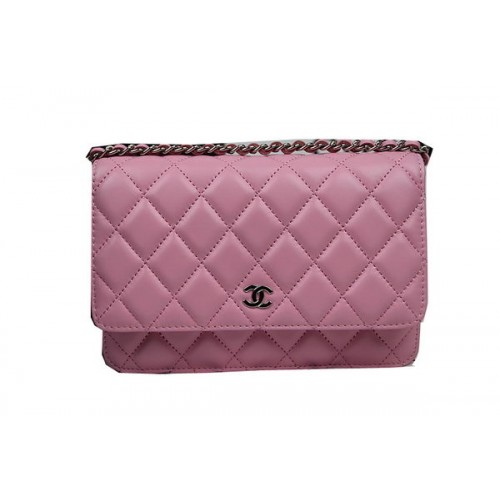 Chanel Mini Flap Bag CHA33814 Rosa Original Piel de Oveja Plata