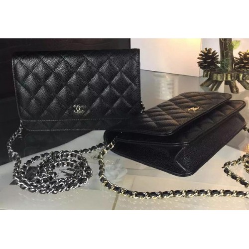 Chanel mini bolso con solapa patrón Cannage A8373 negro