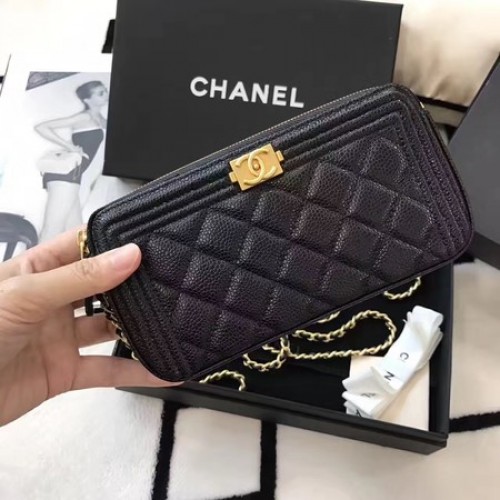Chanel mini bolso de hombro patrón Cannage A94452 negro