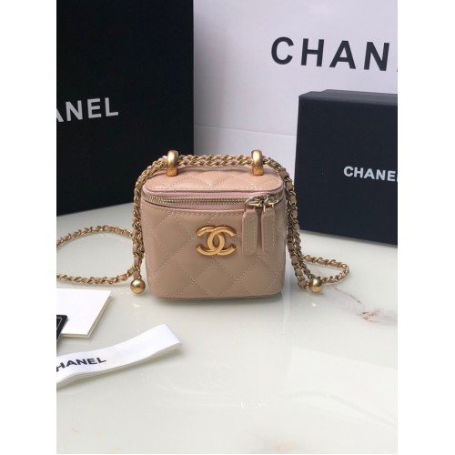 Bolso de hombro mini Chanel Piel de cordero Metal dorado AP2292 rosa