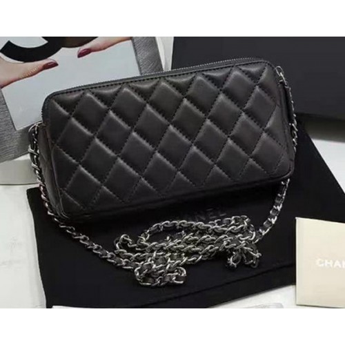 Chanel mini Bolso de Hombro Piel de Oveja A7020 Negro
