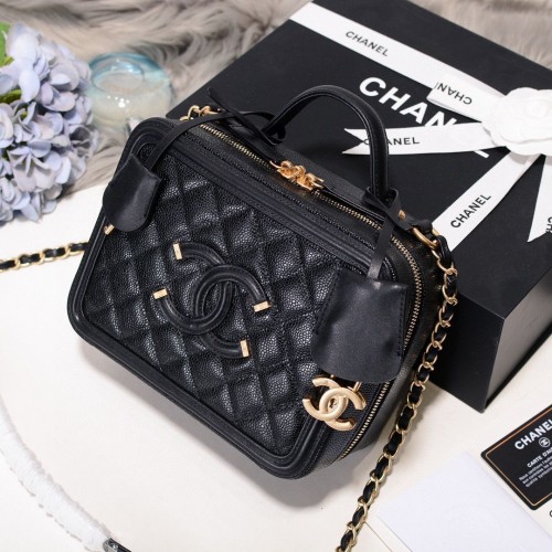 Mini Neceser Chanel Original A93342 Negro