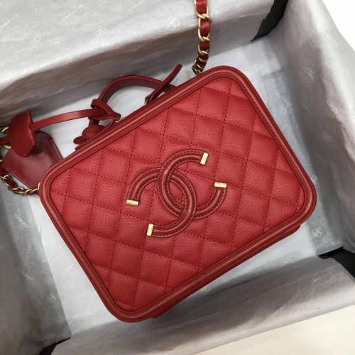 Mini Neceser Chanel Original A93342 rojo