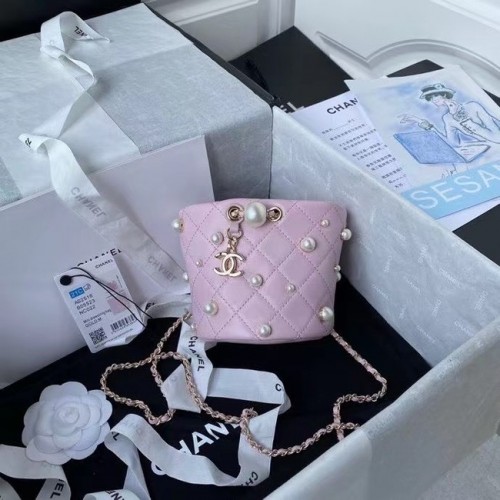 Chanel mini bolso con cordón AS2518 rosa