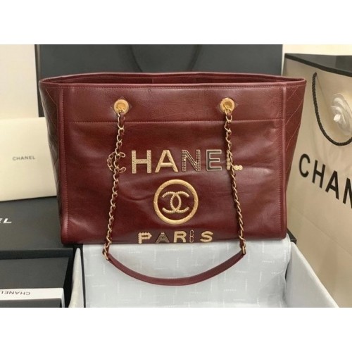 Bolso shopper Chanel A67001 Burdeos