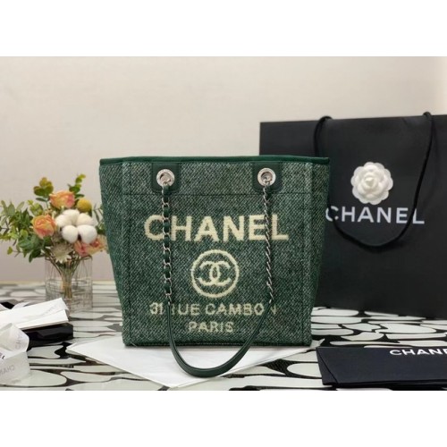 Chanel pequeño Shopping bag A66940 verde