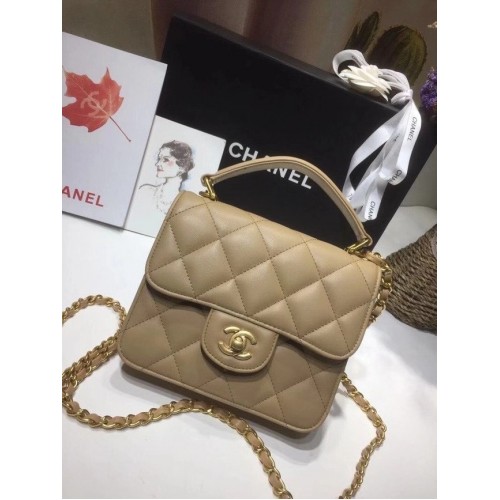 Bolso tote pequeño Chanel 8817 Caqui