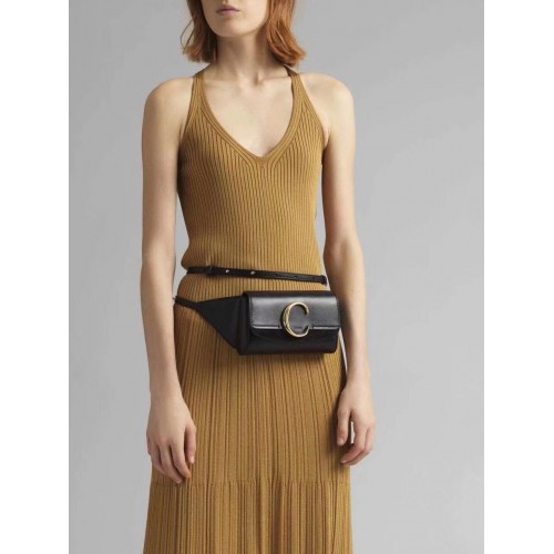 Riñonera de piel Chloe Original 3S036 negro