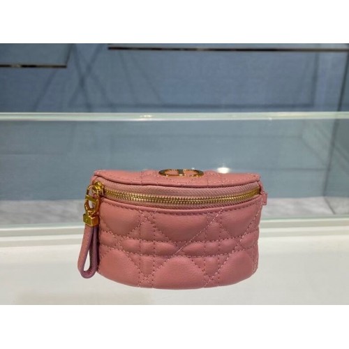 MONEDERO DESMONTABLE DIOR CARO MEDIA LUNA S5033U ROSA