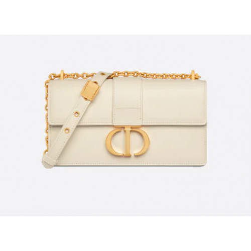 BOLSO CON CADENA DIOR 30 MONTAIGNE EAST-WEST Piel de becerro M9334 Latte