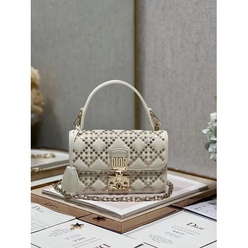 BOLSO DIOR Lucky Star Cannage Piel de cordero C2628 Latte