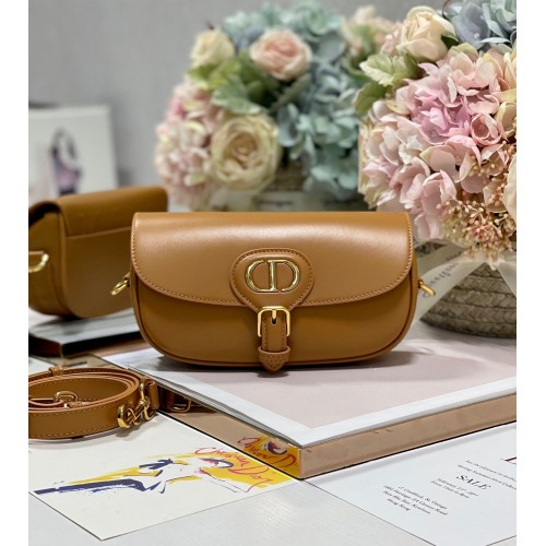 BOLSO DIOR BOBBY EAST-WEST Piel de becerro box M9317S Marrón