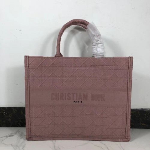 BOLSO TOTE DIOR BOOK DE LONA BORDADA C1286 rosa