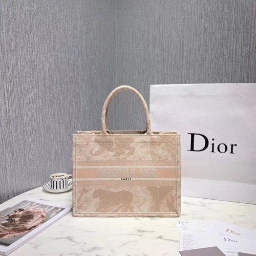 BOLSO TOTE DIOR BOOK DE LONA BORDADA C1287 Beige