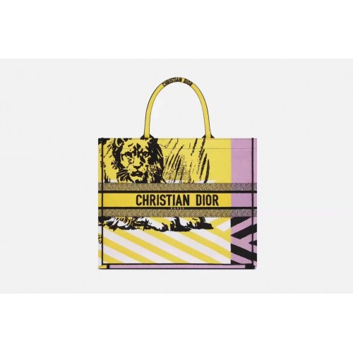 BOLSO DIOR BOOK TOTE TOILE DE JOUY M1286-27 amarillo