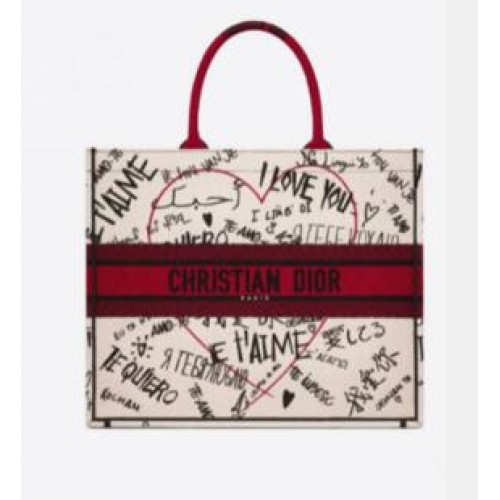 BOLSO DIOR BOOK TOTE DE LONA BORDADA C1286-19