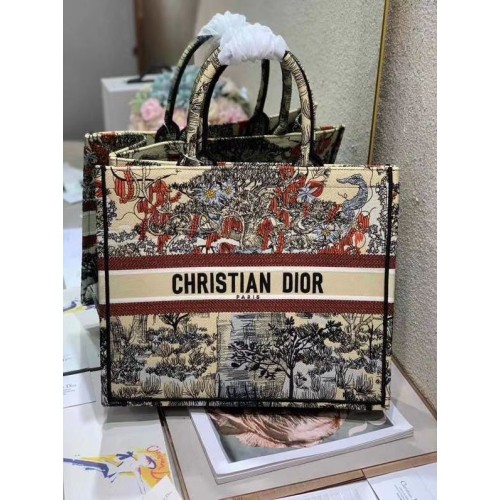BOLSO DIOR BOOK TOTE DE LONA BORDADA C1287-10