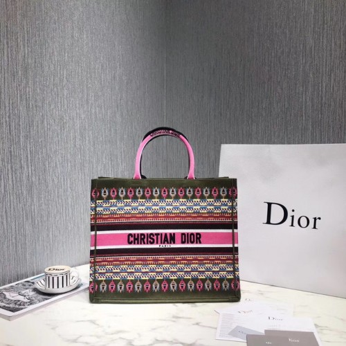 BOLSO DIOR BOOK TOTE DE LONA BORDADA M1287-5