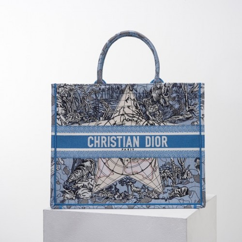 DIOR BOOK TOTE Bordado C1286-24 azul