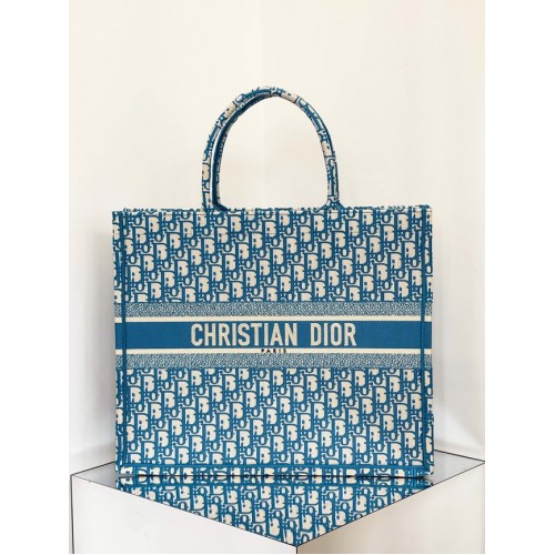 DIOR BOOK TOTE Bordado C1286-26 azul