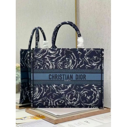 DIOR BOOK TOTE Bordado C1286-32 azul