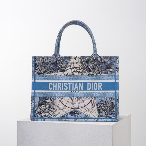 DIOR BOOK TOTE Bordado C1287-23 azul