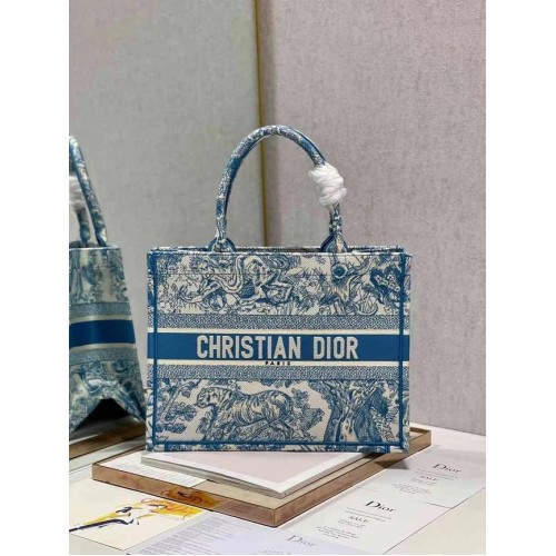 DIOR BOOK TOTE Bordado C1287-26 azul