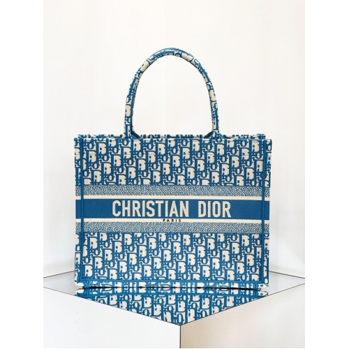 DIOR BOOK TOTE Bordado C1287-26 azul