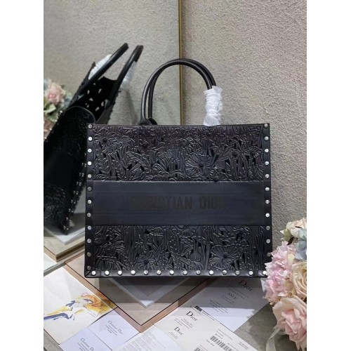 DIOR BOOK TOTE Multicolor Bordado M1297ZR-16 BLACK