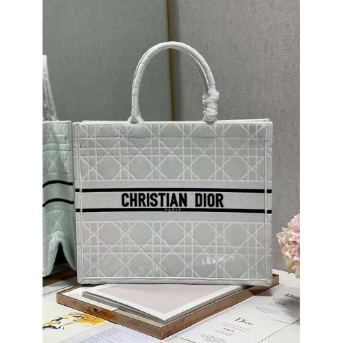DIOR BOOK TOTE Terciopelo C1286-2 blanco