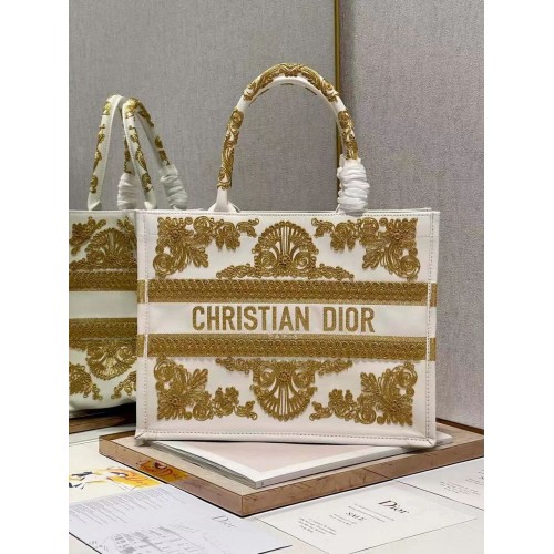 DIOR BOOK TOTE cuero C1287-24 blanco