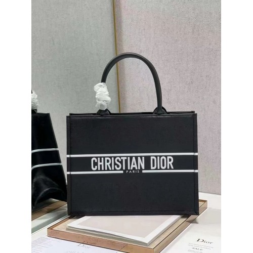 DIOR BOOK TOTE cuero Bordado Constelación M1296ZR negro