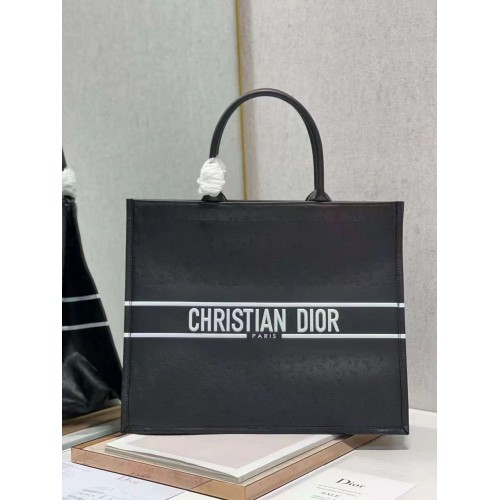 DIOR BOOK TOTE cuero Bordado Constelación M1297ZR negro