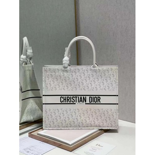 DIOR BOOK TOTE cuero Bordado Constelación M1297ZR blanco