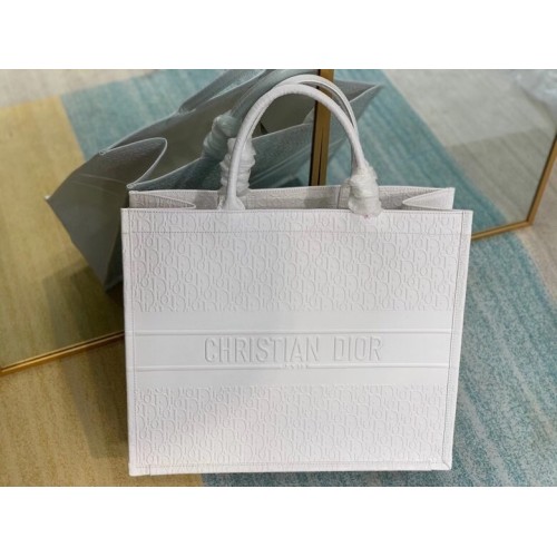 BOLSO TOTE DIOR BOOK DE Piel de becerro M1296Z blanco