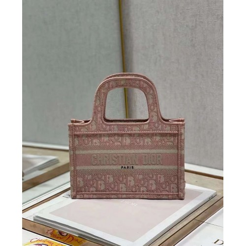DIOR BOOK mini TOTE Bordado C1783-2 rosa