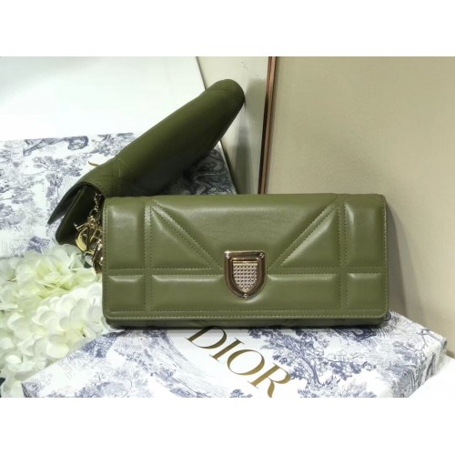 CLUTCH DIOR metal dorado C1040A verde