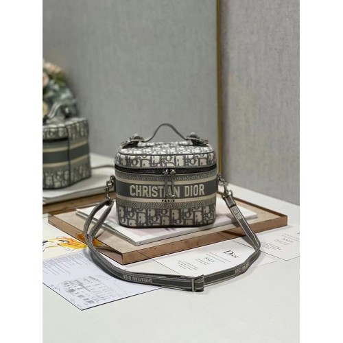 DIOR DIORTRAVEL VANITY CASE Bordado Oblique Dior C9088 gris
