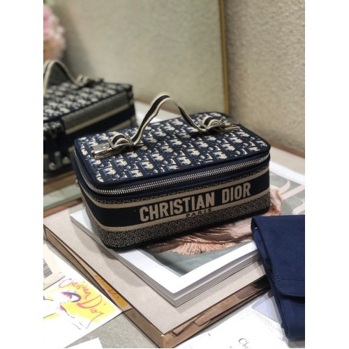 NECESER DIOR DIORTRAVEL Bordado Dior Oblique S5481VR azul oscuro