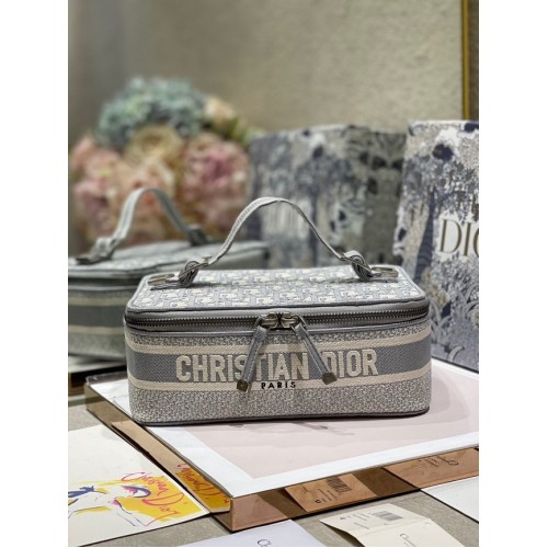 NECESER DIOR DIORTRAVEL gris Bordado Dior Oblique S5481VR